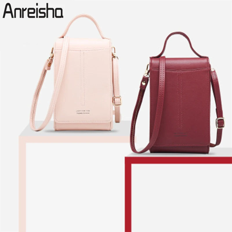 Anreisha Women font b Phone b font Bags Wallet High Capacity Passport Card Holder Female Shoulder