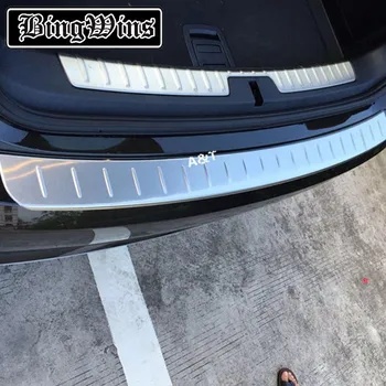 

L Stainless Steel Rear Bumper Sill Trunk Pedal For BMW X6 F16 2015-2016 Tread Plate car-styling Rear protective pedal Rear guard