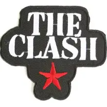 CLASH логотип звезда вышитая музыкальная группа Новое железо на и сшить на прохладном хэви-метал, Рок Панк значок пользовательский дизайн патч доступны