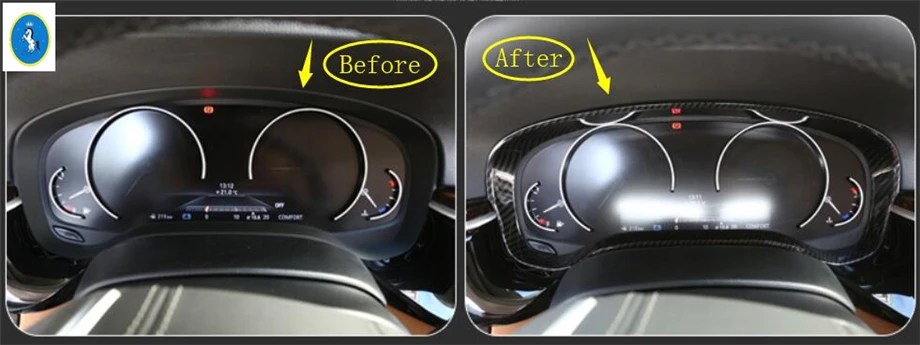 

Yimaautotrims For BMW 5 Series G30 530I 2017 2018 ABS Accessories Center Console Dashboard Instrument Panel Cover Trim 1 Pcs