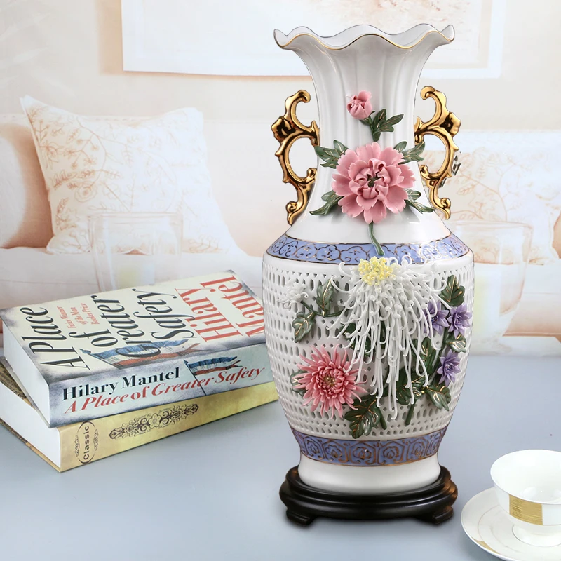 creative ceramic pure hand art vase decoration home living room bottles