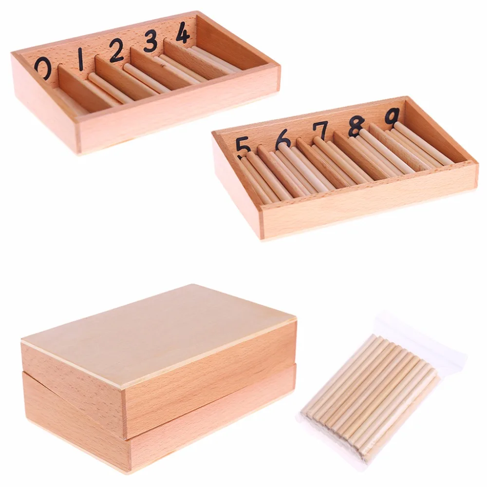 Семейная версия детские игрушки Монтессори деревянный шпиндель коробка 45 шпинделей подсчет математики обучающая игрушка