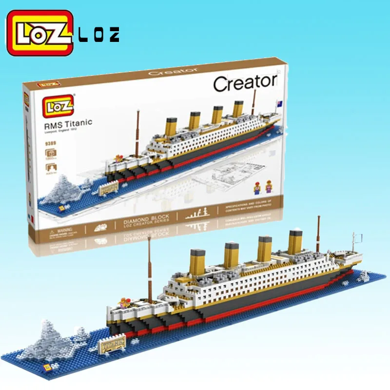 Строительные блоки LOZ Toys RMS Titanic Ship 3D строительные игрушка титановая лодка модель