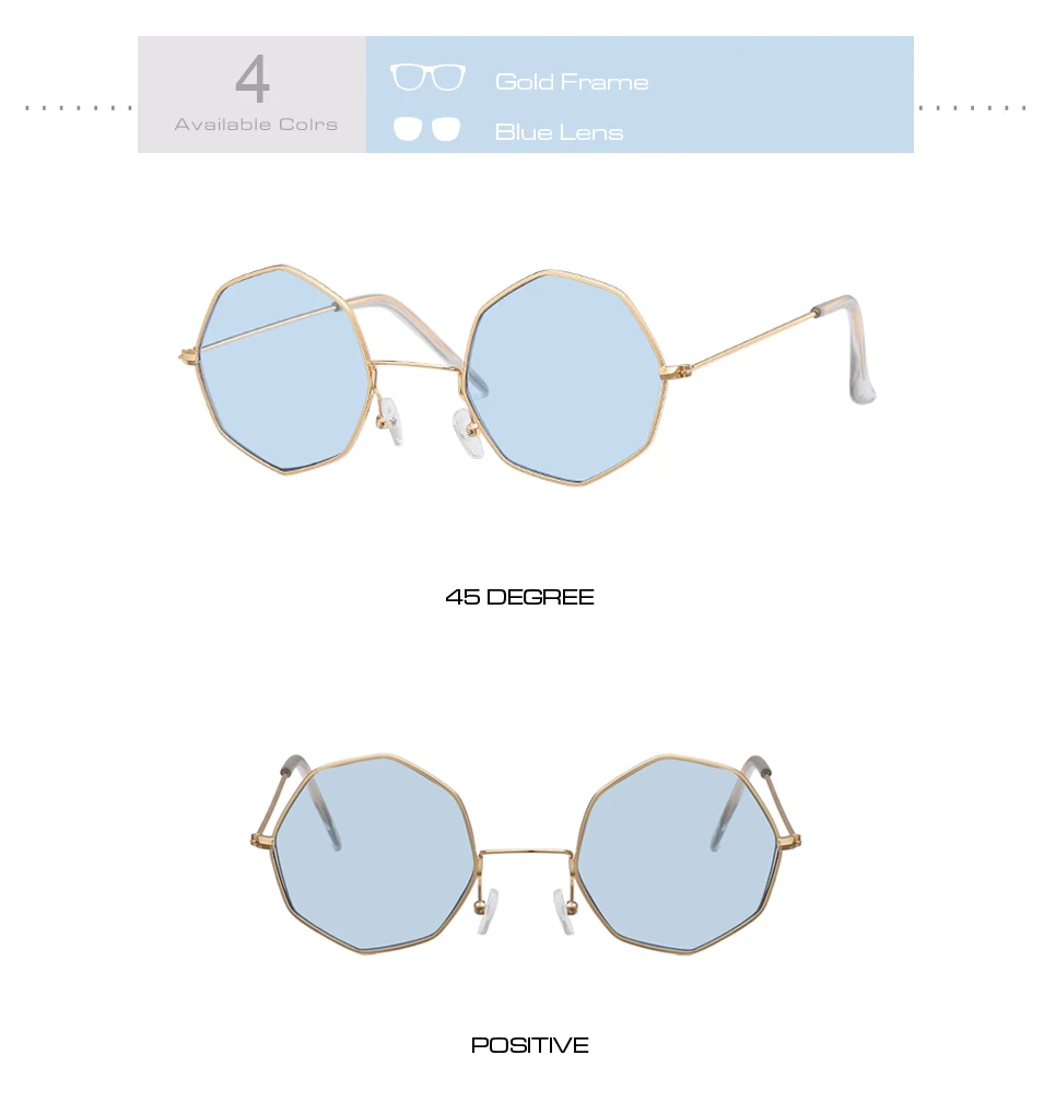 Шестигранные Солнцезащитные очки женские мужские брендовые дизайнерские женские маленькие квадратные солнцезащитные очки Женская металлическая оправа для вождения очки для рыбной ловли