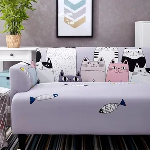 Image 2 - جميل القطط القطط نمط دنة غطاء لطيف الأريكة الأريكة شامل غطاء حامي الأثاث الاقسام