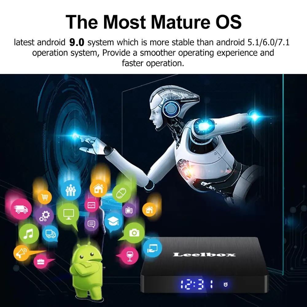 Leelbox Google tv Box Q4 Max 4G 64G Smart Android 9 0 HDMI2.0 2 4G/5G WiFi LAN BT4.0 4K H.265 медиаплеер|ТВ-приставки и