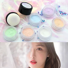 6 цветов рассыпчатая пудра прозрачный макияж финишная пудра Водонепроницаемый Косметический пуф с пухом для отделки лица установка