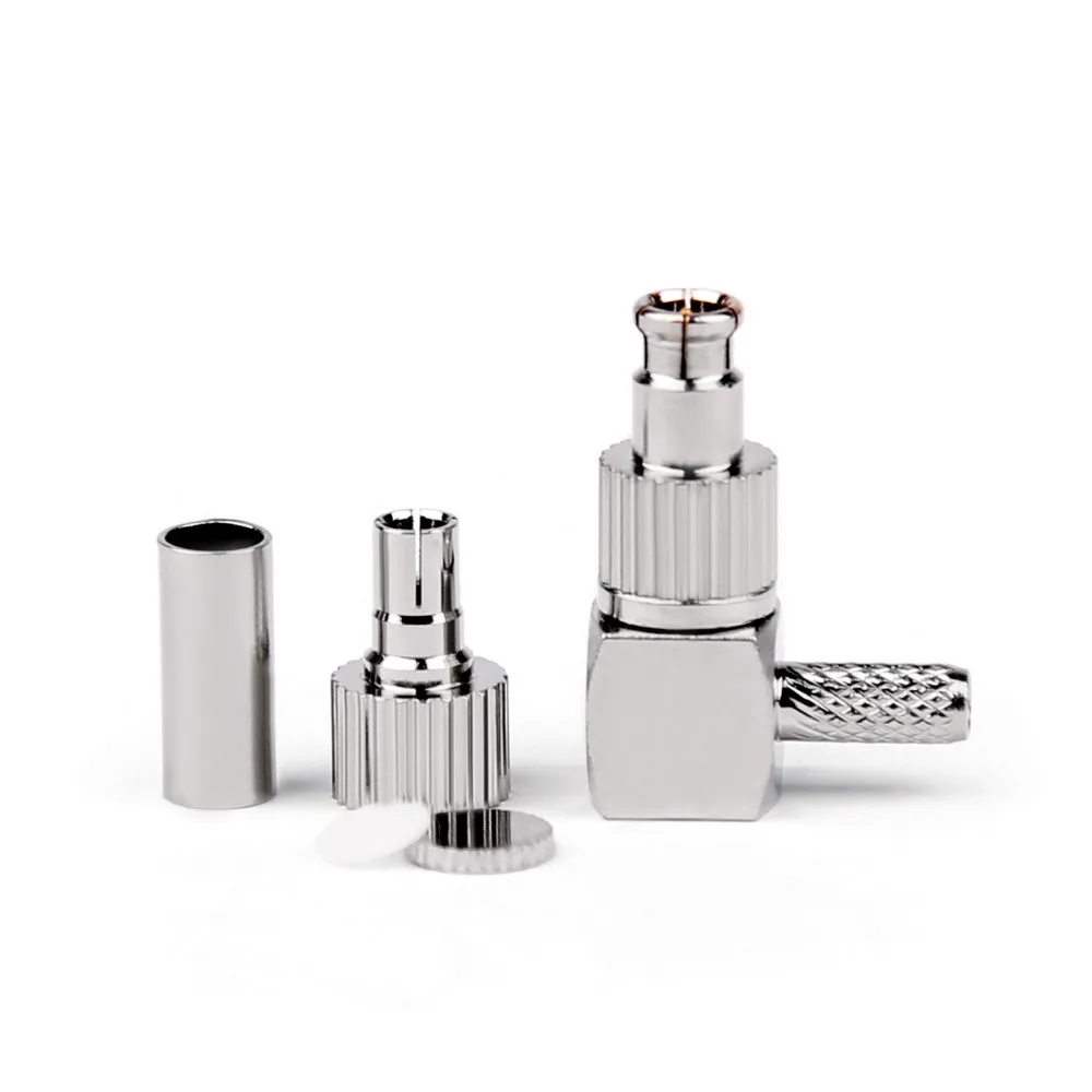 

Areyourshop 2 In 1 TS9/CRC9 Male Right Angle For RG174 178 316 LMR100 RF 10Pcs Connector Hot Sale Plug Jack