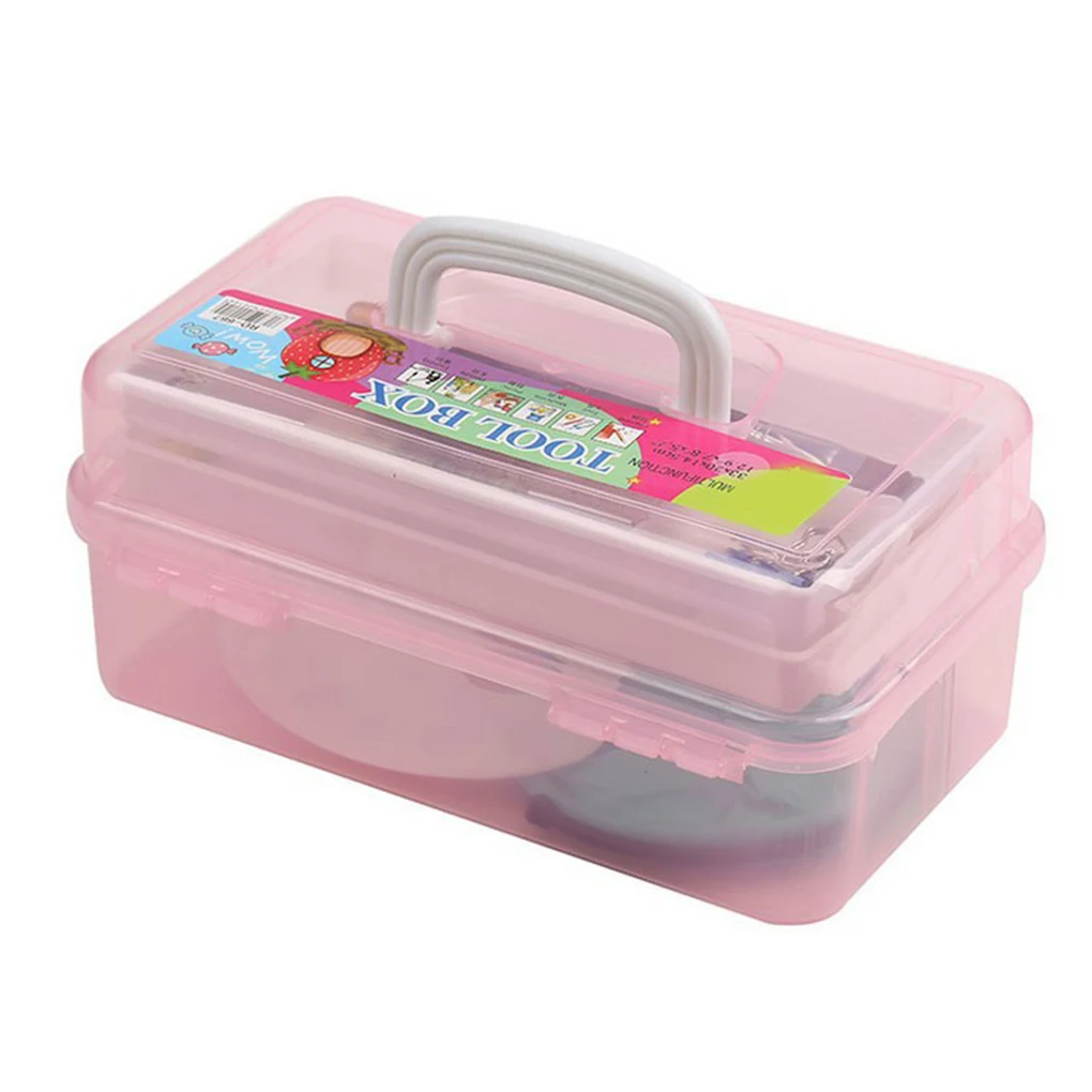 

Large Nail Decoration Storage Container Box Portable Nail Care Tool Set Holder Compartments Layers Organizer Cosmetic Case