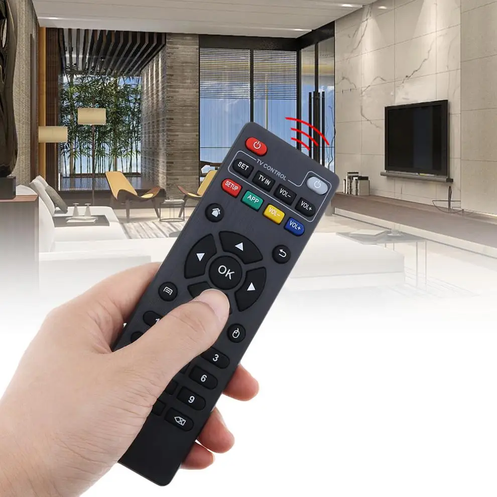 

Universal IR Replacement Remote Control Support 2 x AAA Batteries for Android TV Box H96 Pro / V88 / MXQT95 / T95X / Mini