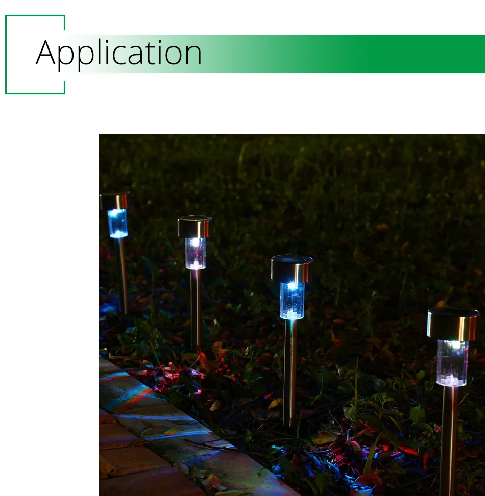 Outdoor LED Solar Garden Light Lawn Lamps Stainless Steel Pathway Stakes Disk Spike Landscape Lighting for Yard Ground Street (11)