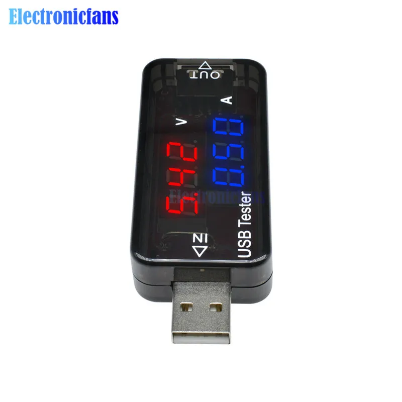 3 4 битный красный + синий двойной USB ток напряжение зарядный детектор мобильного