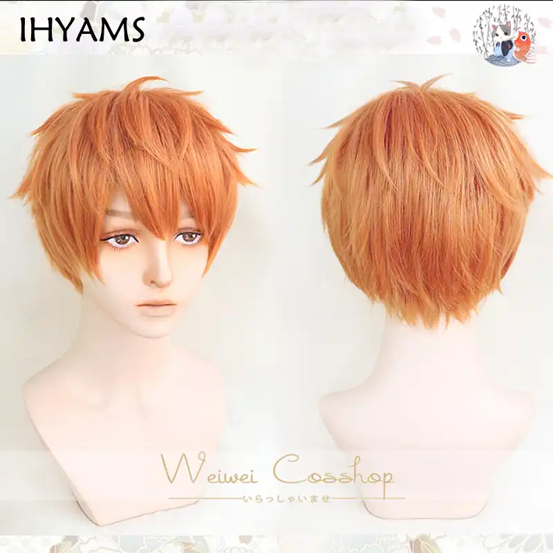 short orange wig