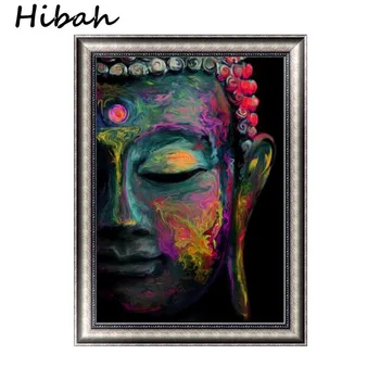 

DIY abstract diamond cross stitch painting Buddhist buddha painting 3D picture circular diamond mosaic decorating Buddha