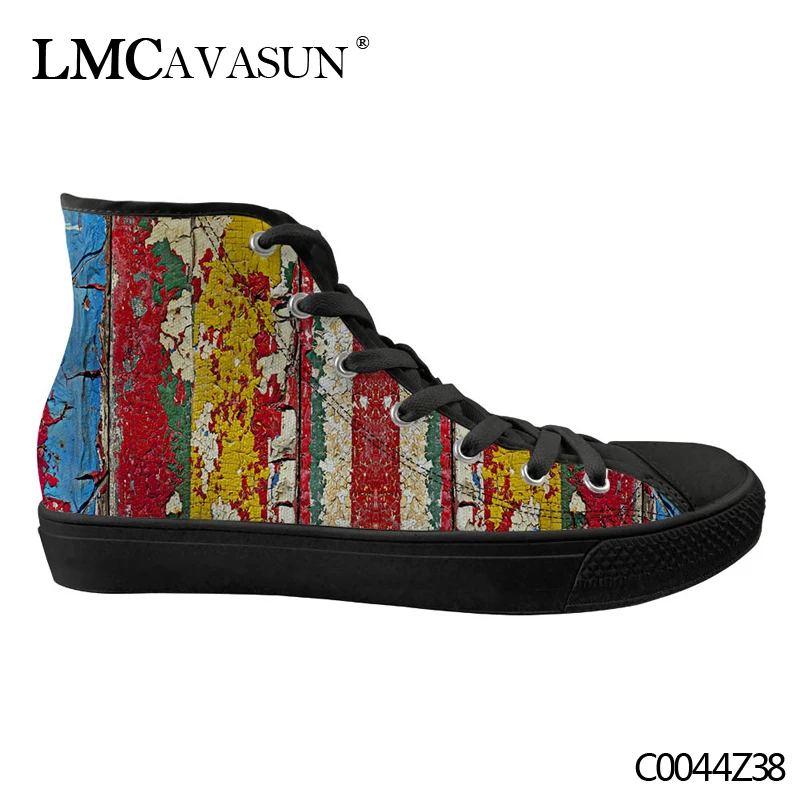 

2019 Creative couple Casual shoes Breathable Wearable Lightweight high-top Canvas shoes Lace high-top shoes Size 36-48