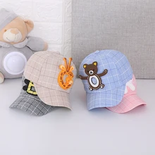 Милая летняя одежда для новорожденных Детские шапки для девочек и мальчиков Бейсбол Кепки для малышей и детей ясельного возраста хлопковая шляпа от солнца с персонажами из мультфильмов детская теплая шапка