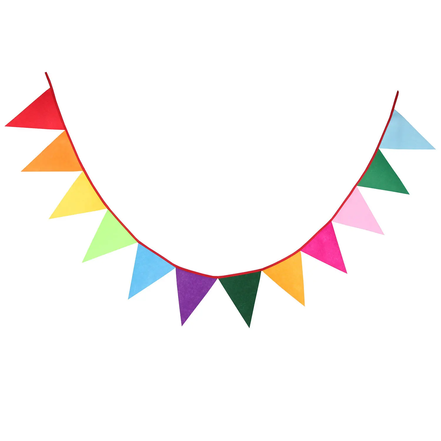 

12 Flags Non-woven Colorful Triangular Banner Children's Day Birthday Party Christmas Window Decoration Recycle