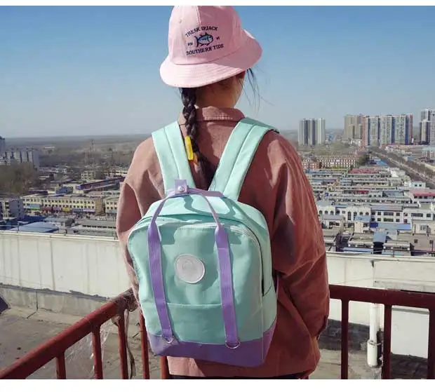 Preppy Style Canvas Summer Backpack For Teenagers Girls Solid Pure Color School Leisure Bookbag Daily College Light Student Bags bookbags-for-girls : image Preppy Style Canvas Summer Backpack For Teenagers Girls Solid Pure Color School Leisure Bookbag Daily College Light Student Bags bookbags-for-girls