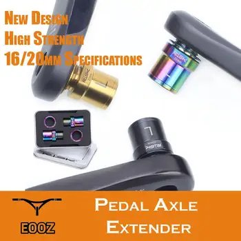 

Titanium Bike Pedal Extenders Bicycle Pedal Spacers 16mm 20mm for MTB Road Bicycle Pedals