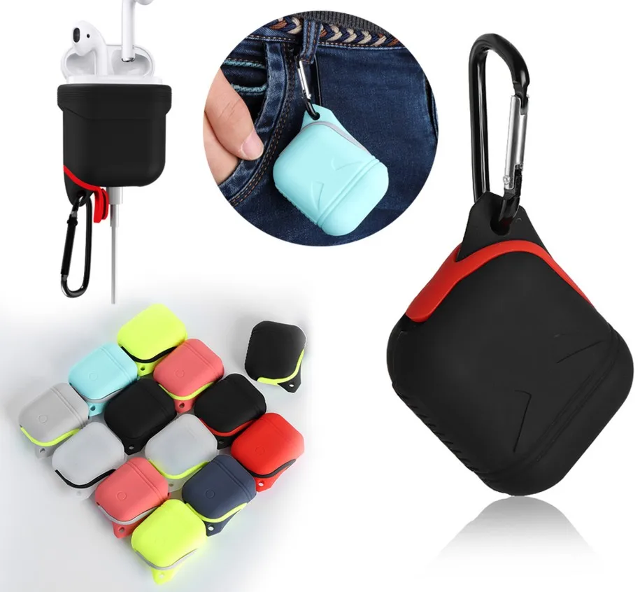 

for AirPods Case Protective Silicone Cover Case Shockproof Earpods Case for Apple Headphone for Airpod Case Charger Accessories