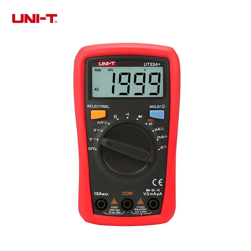 Goedkoop UNI T UT33A + UT33B + UT33C + UT33D + Digitale Multimeter Ac Dc Weerstand + 2mF Capaciteit Ncv Tester met Lcd Backlight