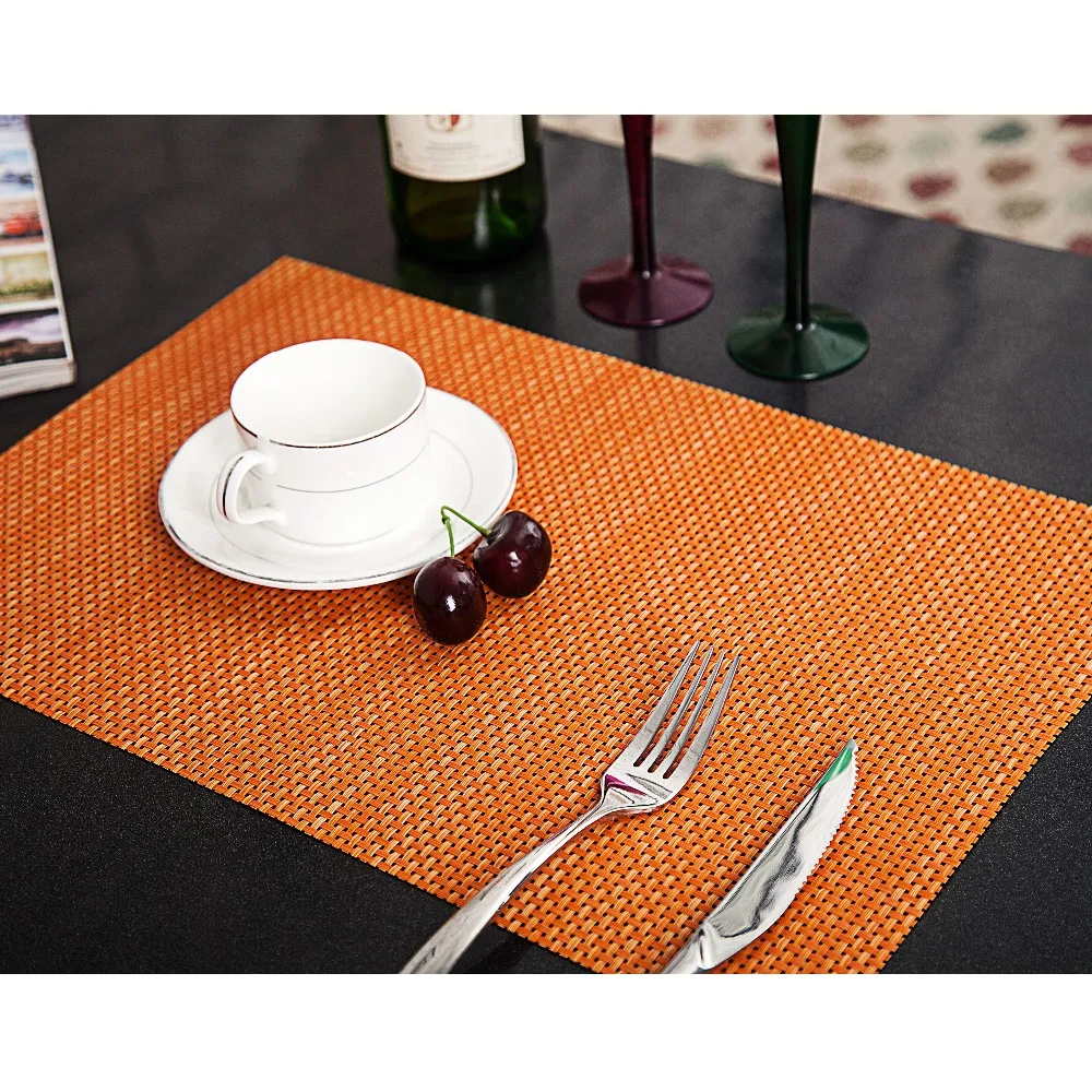 2 Pcs/Lot Placemat For Dining Table PVC Placemats For Table Hot Mat