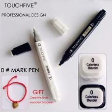TouchFIVE бесцветная блендер маркер ручка 0# на спиртовой основе маркер ручка для художника школы окраски эскиз дизайн канцелярские принадлежности