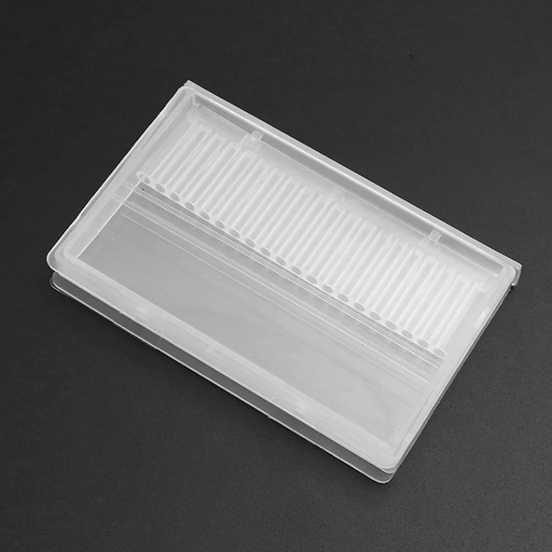 Прозрачный красота 20 слотов коробка для хранения ногтей бурильные долото держатель файлов контейнер случае Дисплей Организатор Маникюр
