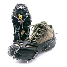 19 зубьев из нержавеющей стали ледяной захват для обуви для женщин и мужчин Нескользящие кошки ледяной захват зажимы для ледового альпинизма