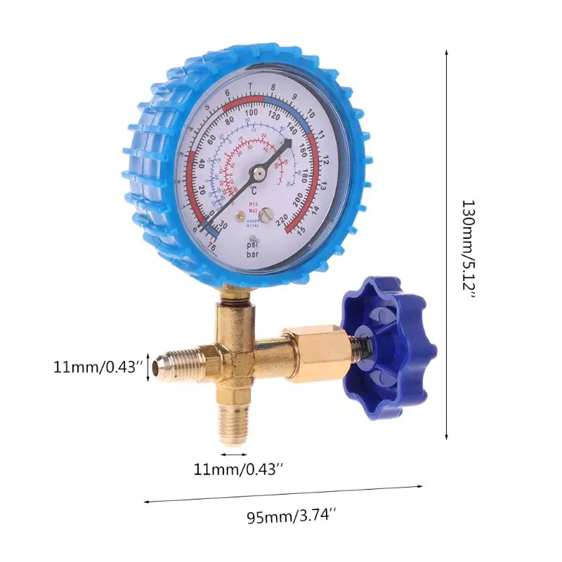 1 шт. 220PSI 500PSI кондиционер хладагент перезарядка манометр