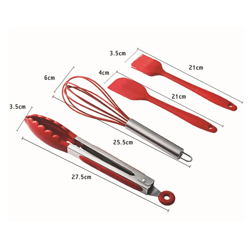 New Design Kitchenware Silicone Heat Resistant Kitchen Cooking Utensils Non-Stick Baking Tool Cooking Tool Sets Cookware Set