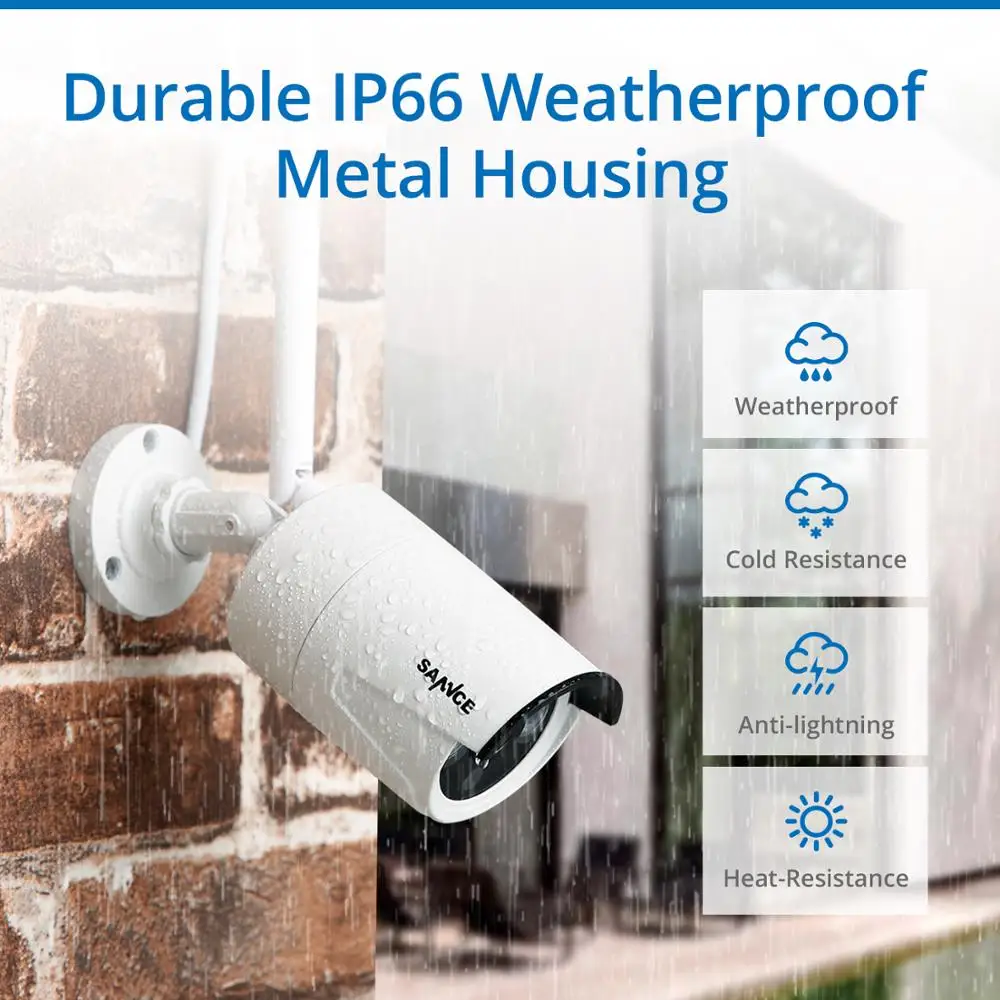 SANNCE 8CH CCTV System Wireless 1080P HD NVR 4/6/8 PCS 1.3MP IR Outdoor Camera Waterproof Wifi Secu