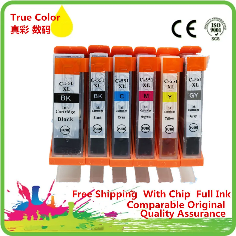 Replacement PGI 550 PGI-550 CLI-551 PGI-550XL PGI-550BK CLI-551BK PGI550 Ink Cartridge For Canon MG6350 MG7150 IP8750 | Компьютеры и