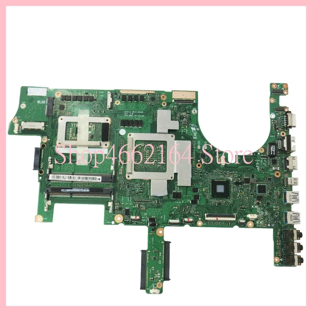 G751JL I7-4720CPU GTX965M محمول اللوحة الأم ل ASUS G751J G751 G751JL REV2.0 دفتر اختبارها بشكل كامل
