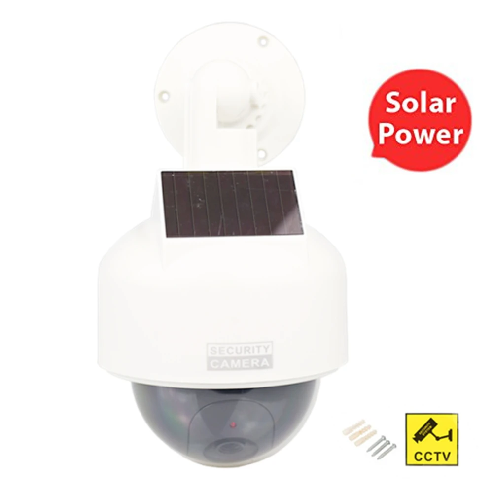 

ZILNK Fake Camera Solar Outdoor Waterproof Security Dome Dummy Camera With LED Light Surveillance CCTV Camera Wholesale