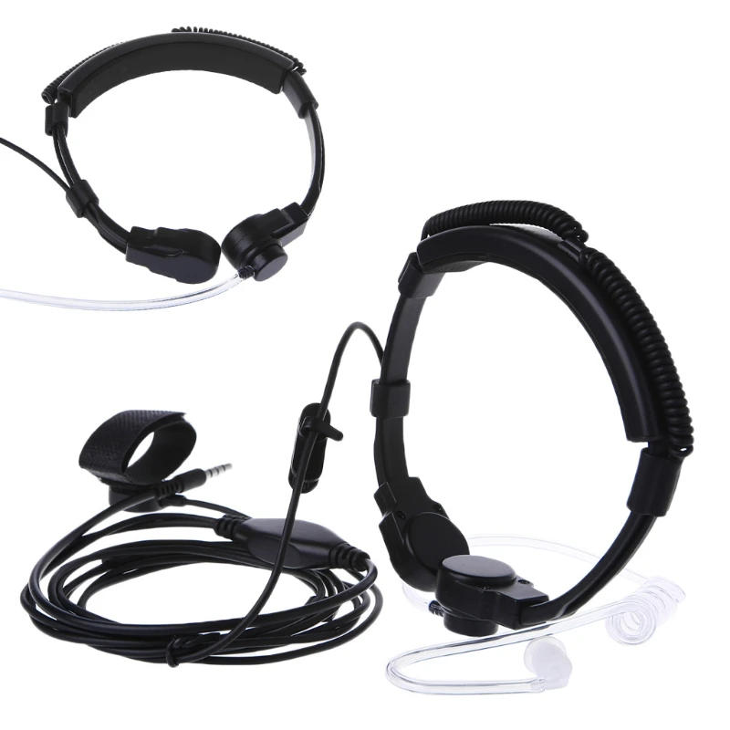 

In-Ear Earphone 3.5mm Mobile Phone Throat Mic Earpiece Air Tube PTT Headset For Smart Phone