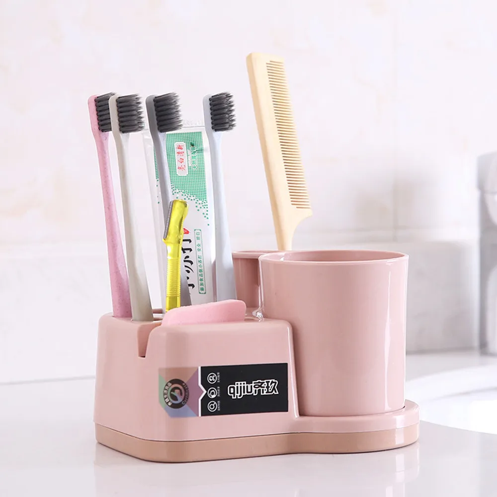 

1Pcs Set Cup and Toothbrush Holder Toothpaste Storage Rack Shaver Tooth Brush Dispenser Bathroom Organizer Accessories Tools