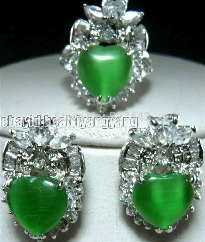 

Wholesale JWEW6559 White Gold Plate Crystal Opal CZ Earring Ring