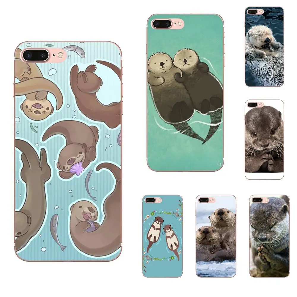 

Animal Cute Baby Otter Pattern Soft Phone Cover Case For Samsung Galaxy Note 5 8 9 S3 S4 S5 S6 S7 S8 S9 S10 mini Edge Plus Lite