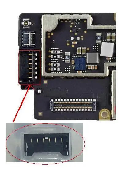 50pcs/Lot New Original for iPad 3 4 A1458 A1459 J3700 Audio Speaker FPC Connector Clip Contact on Motherboard 6 pins | Мобильные