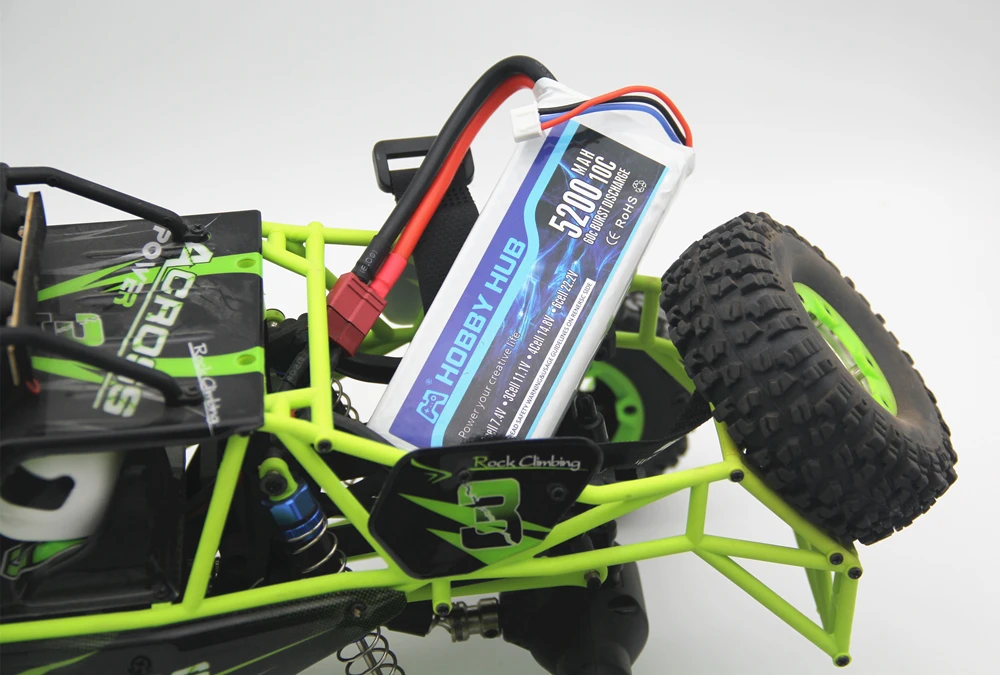 1 шт. Hobby Hub RC Lipo батарея 2s 7,4 V 5200mAh 10C Max 60C для Wltoys 12428 12423 обновленная батарея Запчасти для RC автомобиля Lipo