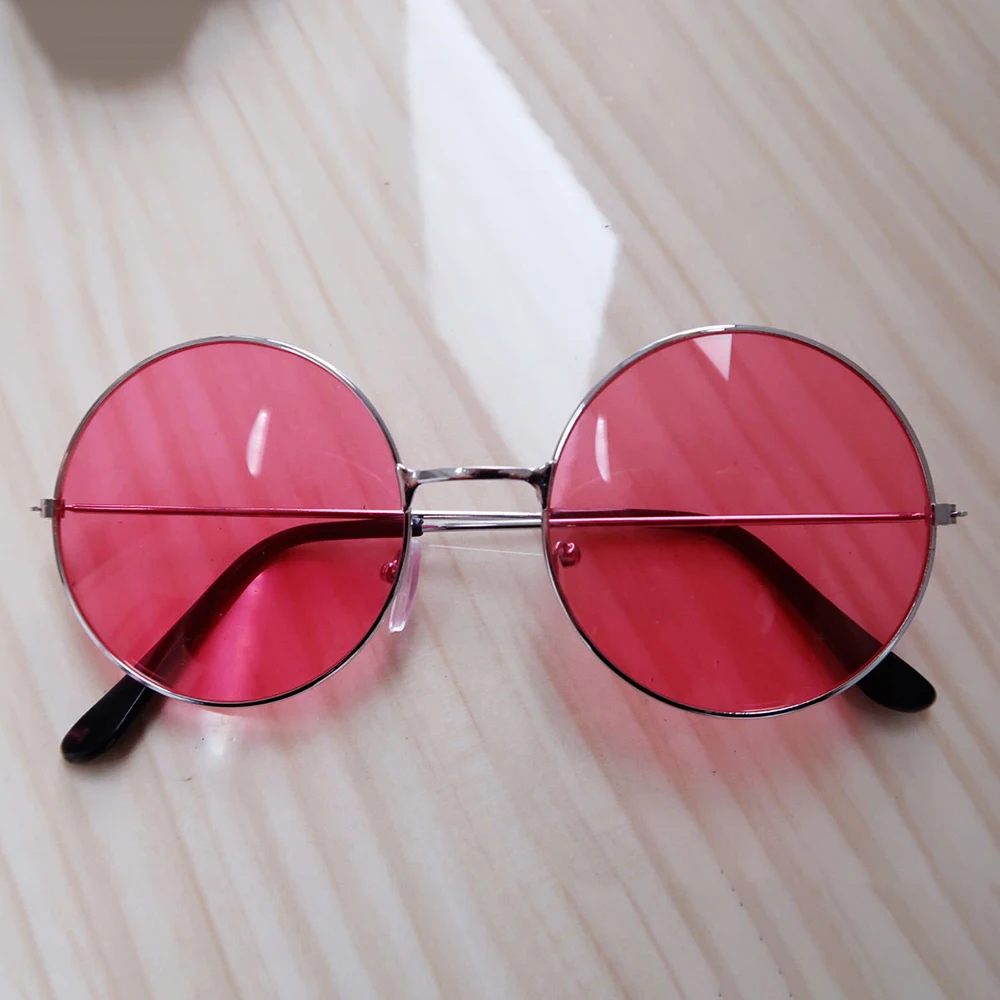 Ретро круглые очки Для женщин солнцезащитные очки сплава объектив очки женские очки кадр очки водителя автомобильные аксессуары - Название цвета: Красный