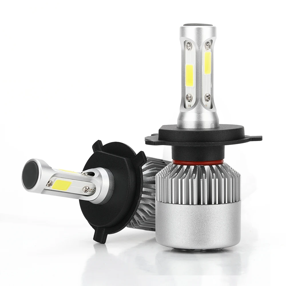 

HAOSJ 2Pcs H4 LED H7 H11 H8 9006 HB4 H1 H3 HB3 COB S2 Auto Car Headlight 72W 8000LM High Low Beam Bulb Automobile Lamp 6500K 12V
