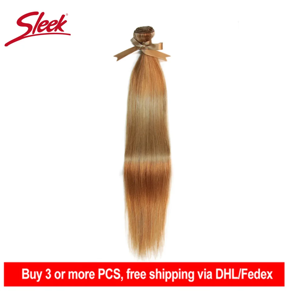 Sleek Цветные волосы бразильские волосы категории Mink ткань Bundles10 до 26 дюймов Мёд блондинка 613 Цвет объемная волна Bunles Волосы remy удлинитель