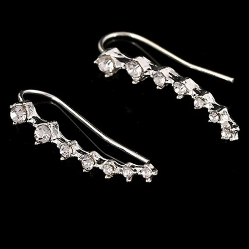 Серьги клипсы женские с кристаллами в виде неба и звезд|clip earrings for women|clip earringsfashion