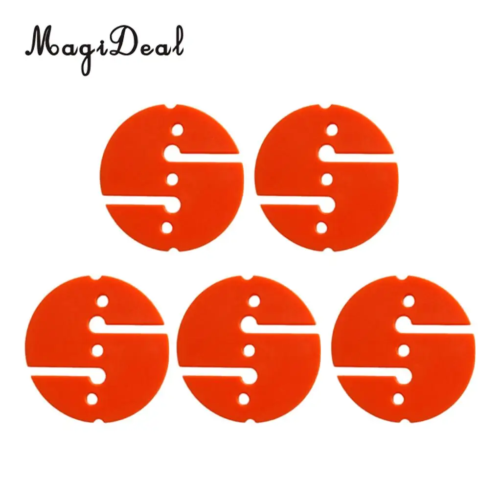 MagiDeal 5 Pieces Round Dive Line Arrow Marker for Scuba Cave and Wreck Diving Orange/Yellow/White