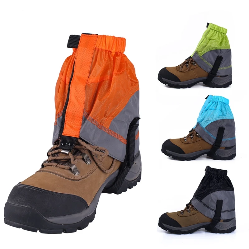 Snowproof Waterproof Leg Gaiters Nylon shoe boot cover zip up hiking legging 16"