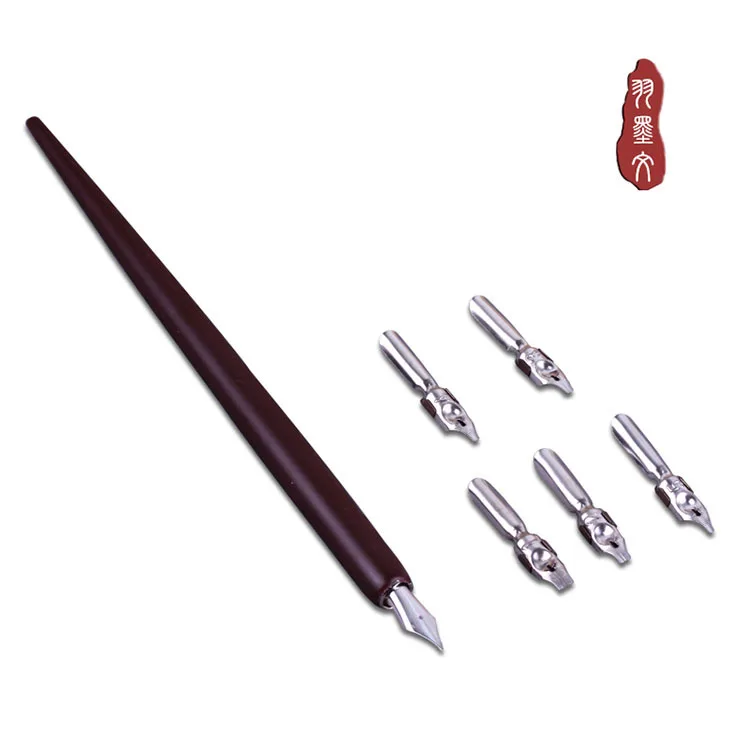

English Calligraphy Pen Tip Dip Pen Nib Italian Gothic Comics Nib 5 Size Set
