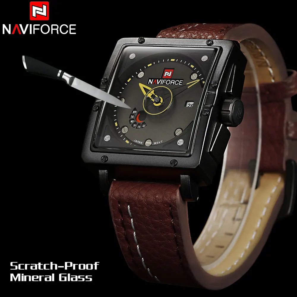 NAVIFORCE 2018 новые китайские Брендовые мужские часы Роскошные спортивные кварцевые