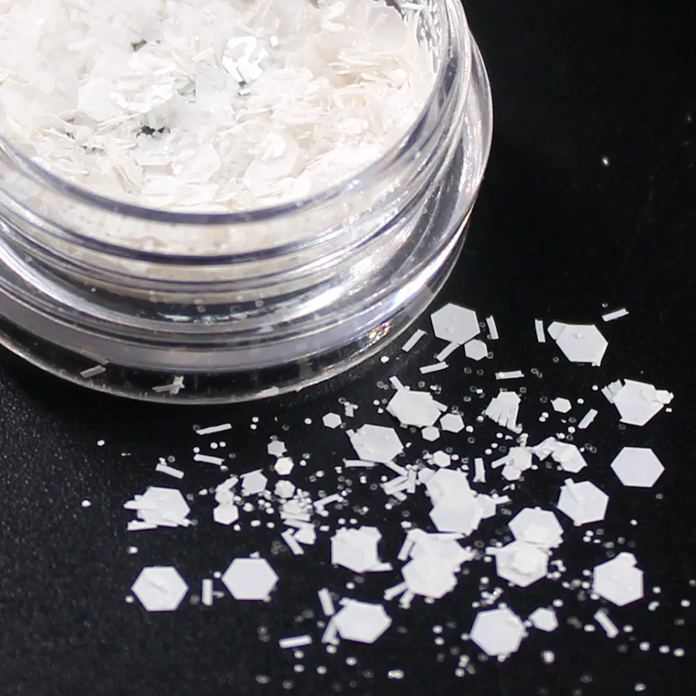 1 Pcs Snowflake Glitter Eyeshadow Glitter Eyes Palette Monochrome Eyes Shimmer Powder Makeup Tool Dance Party Decorations CHS10 - Цвет: 1